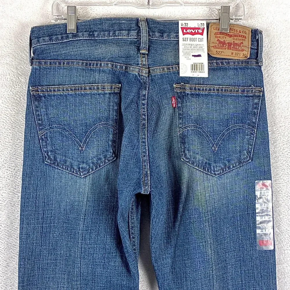 VTG Levis 527 Jeans Mens 32x30 Faded Whiskered Boot Cut Classic Western Y2K